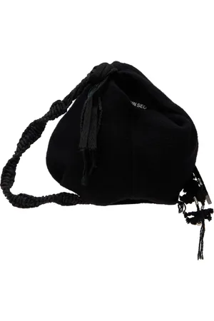 Hyein Seo Mini sac noir à pampilles et à ornements perlés
