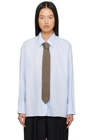 mfpen Chemise bleue à ourlet allongé à l