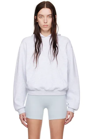 SKIMS Pull à capuche gris - Cotton Fleece