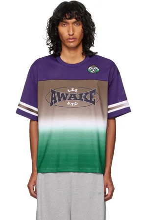 AWAKE NY T-shirt de style maillot de football LES brun