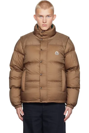 Moncler Blouson court réversible Verone brun rembourré en duvet