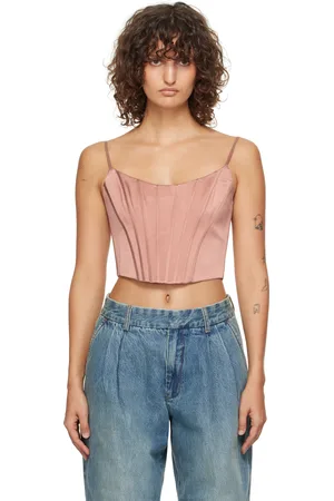 ZIMMERMANN Haut de style corset rose en soie - In Illustration