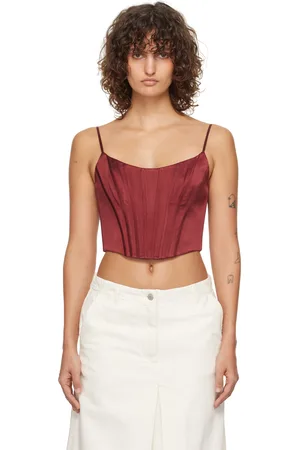 ZIMMERMANN Haut de style corset rouge en soie - In Illustration