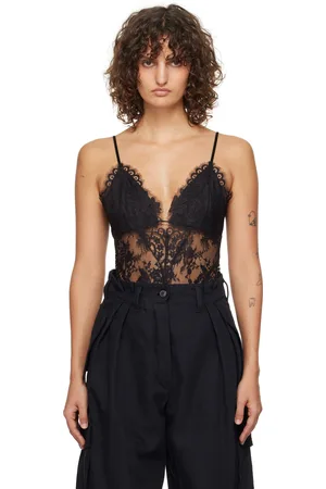 ZIMMERMANN Justaucorps de style combiné noir en dentelle - In Illustration