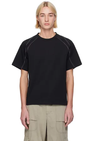 J EONGL I T-shirt noir à piqures contrastantes exclusif à SSENSE