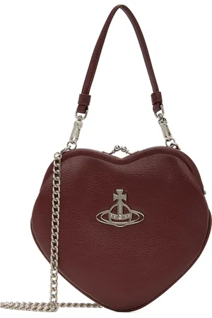 Vivienne Westwood Sac en forme de cœur Belle bourgogne à monture de bourse