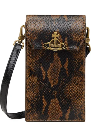 Vivienne Westwood Pochette pour téléphone noir et brun clair