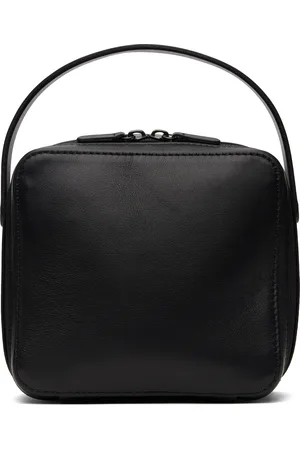 Auralee Petit étui de rangement noir en cuir