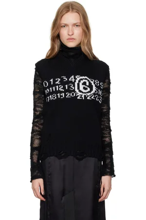 Maison Margiela Gilet noir à logo numérique