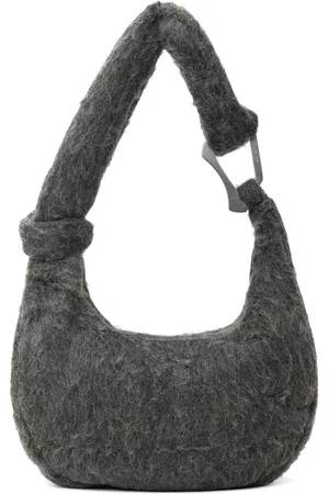 HELIOT EMIL Sac gris à mousqueton sculptural