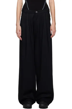 Hyein Seo Pantalon ample noir en laine