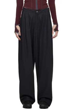 Hyein Seo Pantalon ample gris en laine