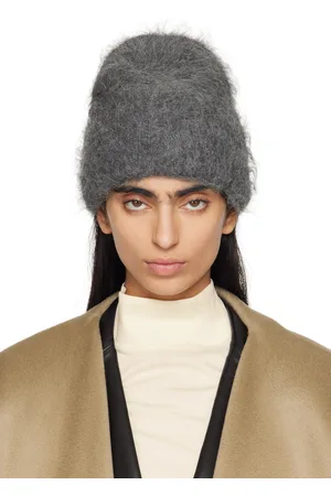 Totême Bonnet gris en tricot d
