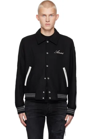 AMIRI Blouson aviateur noir à appliqués d