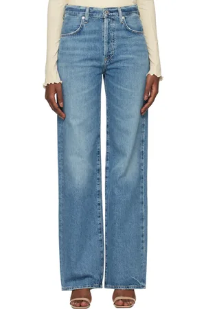 Citizens of Humanity Jean ample Annina bleu marine à taille haute - Humanity