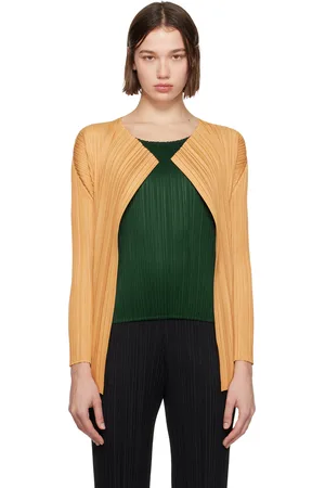 PLEATS PLEASE ISSEY MIYAKE Cardigan plissé orange - Mellow