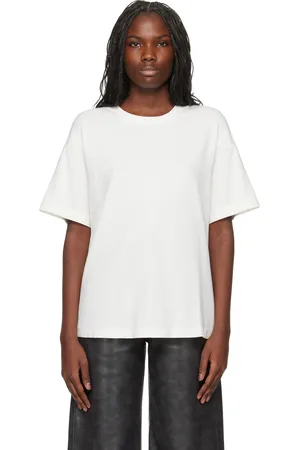 AGOLDE T-shirt Jay blanc cassé