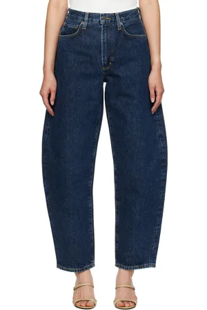 AGOLDE Jean bleu à coutures extérieures incurvées