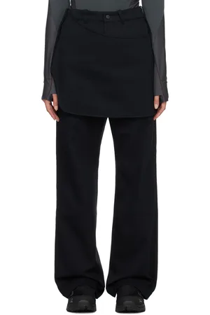 Hyein Seo Pantalon noir à empiècement superposé