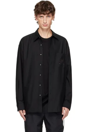 MASTERMIND JAPAN Chemise noire en toile oxford
