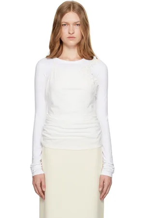 Colleen Allen T-shirt drapé blanc