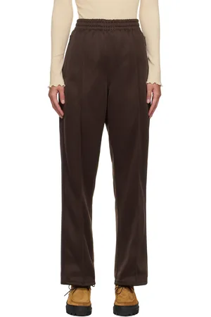 Pins & Needles Pantalon de survêtement brun à logo brodé