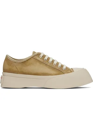 Marni Baskets beiges en cuir nappa à semelle Pablo