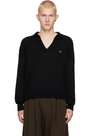 Vivienne Westwood Polo de style football noir