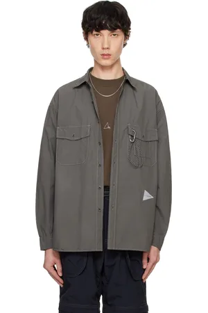 and wander Chemise à manches longues Typewriter grise en popeline CORDURA®