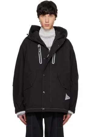 and wander Blouson noir en polyester Octa à ourlet queue-de-poisson