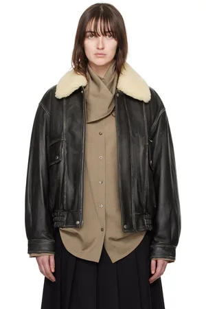 DUNST Blouson aviateur noir en cuir