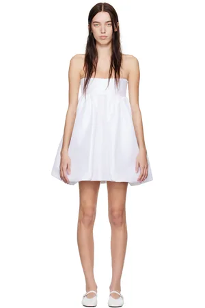 Kika Vargas Robe courte Crie blanche exclusive à SSENSE