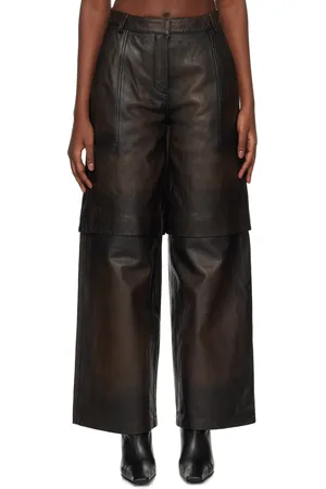 Holzweiler Pantalon Edda brun en cuir