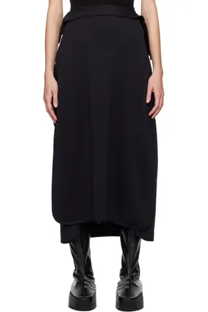 Y-3 Jupe midi de survêtement noire