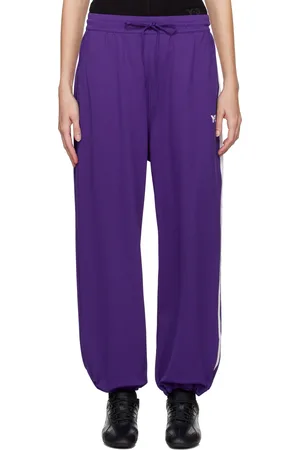 Y-3 Pantalon de survêtement mauve à trois rayures