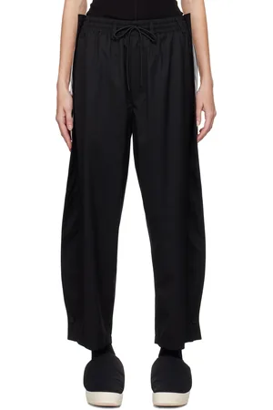 Y-3 Pantalon de survêtement noir en laine raffinée