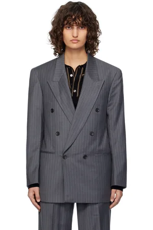 Carter Young Veston gris à double boutonnage