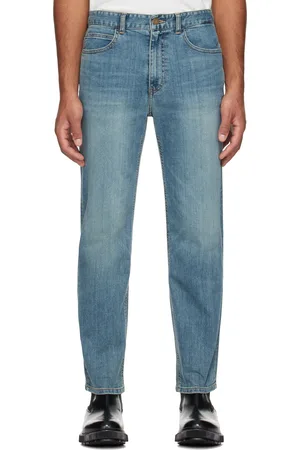 Solid Jean ajusté bleu