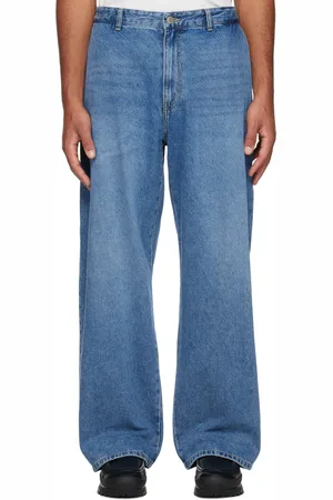 Solid Jean bleu à plis
