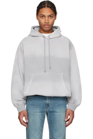 Solid Pull à capuche gris en jersey