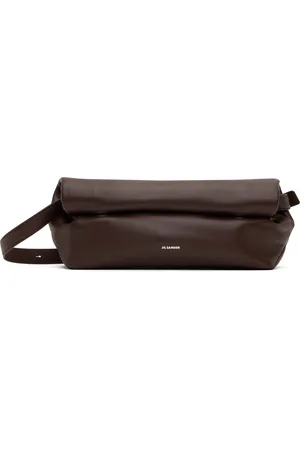 Jil Sander Petit sac à bandoulière bourgogne à fermeture repliable