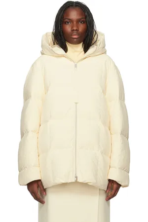 Jil Sander Blouson matelassé blanc cassé rembourré en duvet