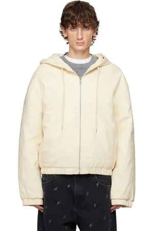 Axel Arigato Blouson rembourré Moss blanc cassé en denim