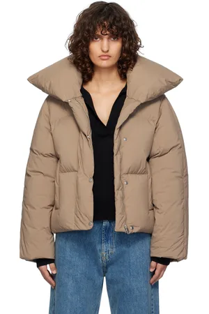 Axel Arigato Blouson matelassé Mist brun clair rembourré en duvet