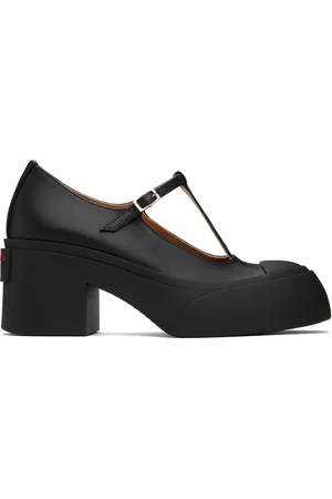 Marni Chaussures Charles IX à talon bottier Pablo noires à bride en T