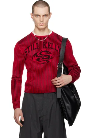 Still Kelly Pull rouge à col ras du cou, à image et à logo