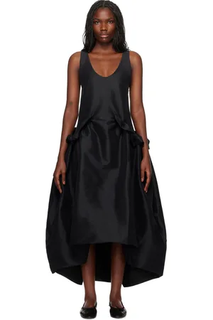 Kika Vargas Robe midi Ramya noire exclusive à SSENSE
