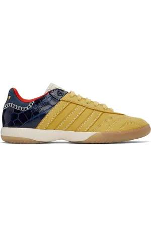 WALES BONNER Baskets MN Samba jaune et bleu marine édition adidas Originals