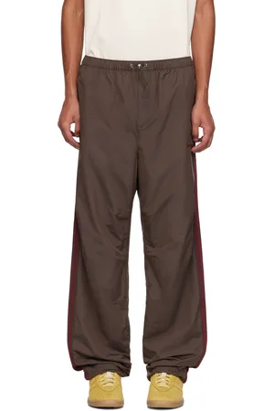 WALES BONNER Pantalon de survêtement brun en taffetas édition adidas Originals