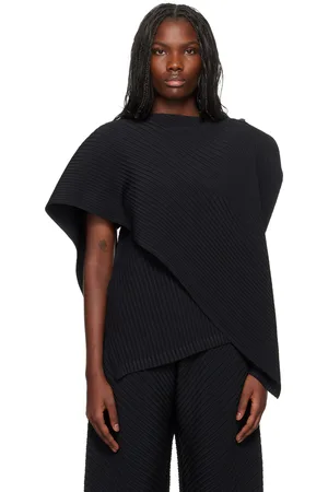 Issey Miyake Chemisier Vigor noir à plis